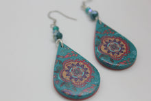 Load image into Gallery viewer, The Bohemian Collection Purple Design Earrings