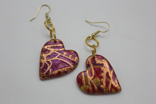 Load image into Gallery viewer, Autumn Shine Heart Earrings