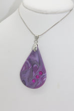 Load image into Gallery viewer, Swirled Purple Kaleidoscopic Necklace
