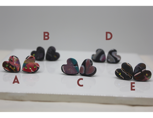 Love Me Do Heart Studs