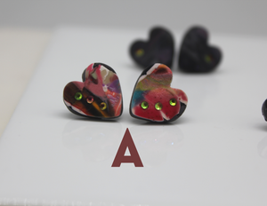 Love Me Do Heart Studs