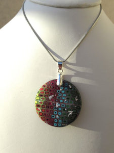 Retro Rainbow Round Necklace