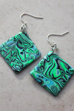 Load image into Gallery viewer, Square Tidal Pool Earrings
