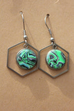 Load image into Gallery viewer, Hexagon Tidal Pool Earrings
