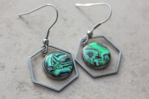 Hexagon Tidal Pool Earrings