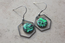 Load image into Gallery viewer, Hexagon Tidal Pool Earrings
