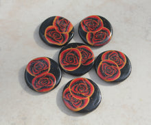 Load image into Gallery viewer, Red and Gold Rose Magnets
