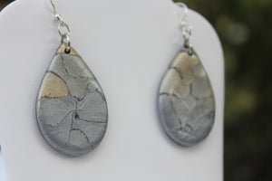 Silver Painted Desert Earrings