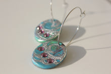 Load image into Gallery viewer, Silver Bouquet Oval Earrings
