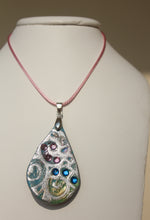 Load image into Gallery viewer, Silver Bouquet Teardrop Necklace

