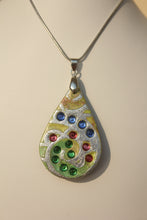 Load image into Gallery viewer, Silver Bouquet Large Teardrop Swirl Necklace
