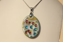 Load image into Gallery viewer, Silver Bouquet Large Oval Necklace
