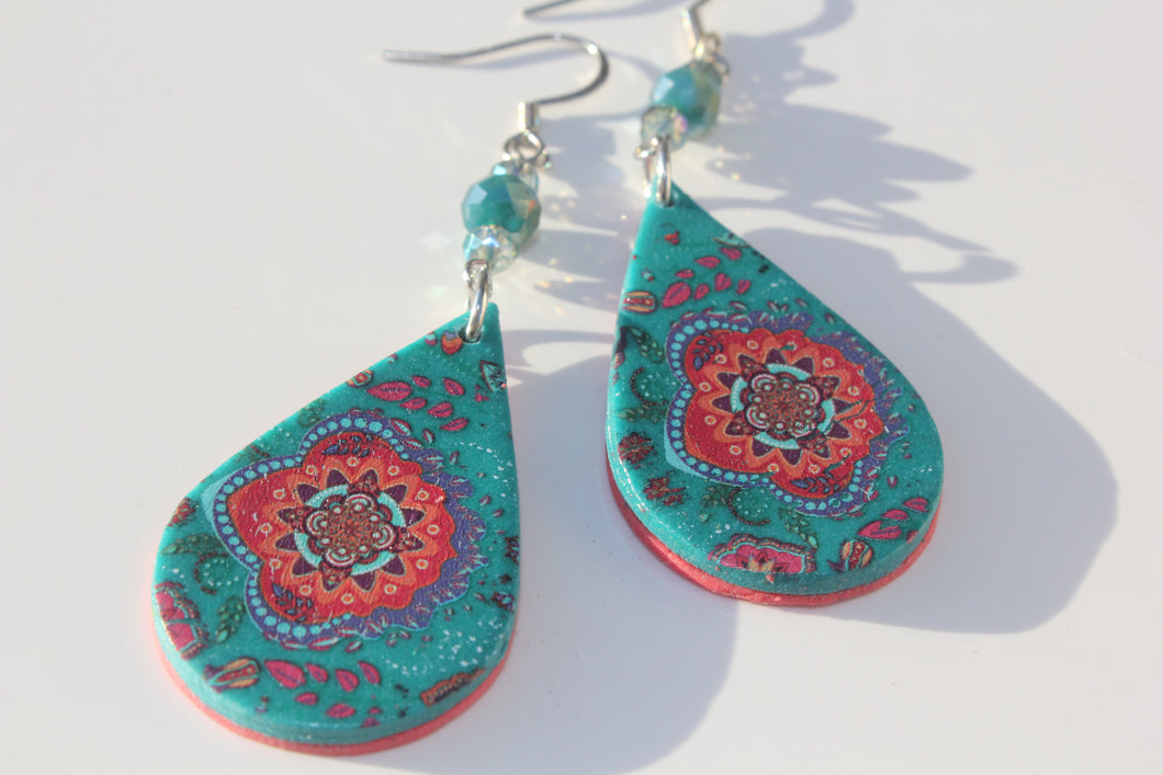 The Bohemian Collection Orange Design Earrings