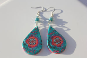 The Bohemian Collection Orange Design Earrings