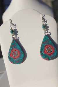 The Bohemian Collection Orange Design Earrings