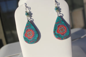 The Bohemian Collection Orange Design Earrings