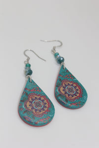 The Bohemian Collection Purple Design Earrings