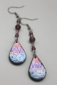 Mandala Dangly Teardrop Earrings