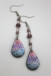 Mandala Dangly Teardrop Earrings