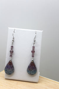 Mandala Dangly Teardrop Earrings