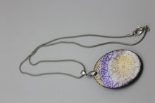 Load image into Gallery viewer, Sunburst Mandala Oval Necklace
