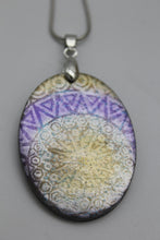 Load image into Gallery viewer, Sunburst Mandala Oval Necklace
