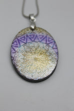 Load image into Gallery viewer, Sunburst Mandala Oval Necklace
