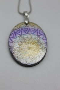 Sunburst Mandala Oval Necklace