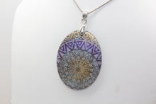 Load image into Gallery viewer, Sunburst Mandala Oval Necklace
