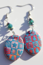 Load image into Gallery viewer, Oval Holiday Lights Earrings
