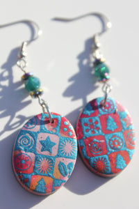 Oval Holiday Lights Earrings