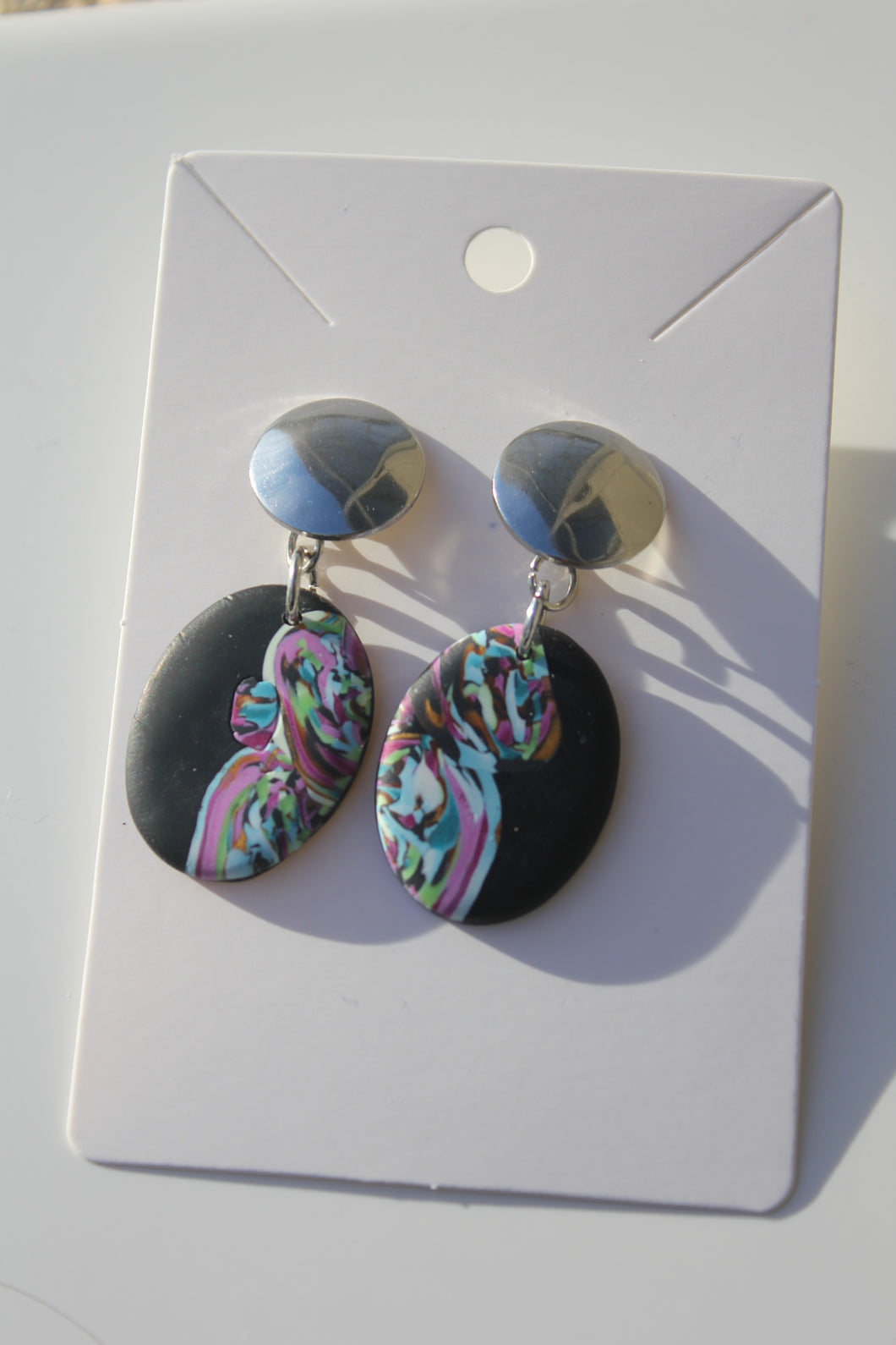 Kaleidoscopic Oval Earrings