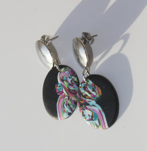 Kaleidoscopic Oval Earrings