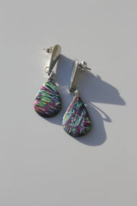 Small Kaleidoscopic Teardrop Earrings