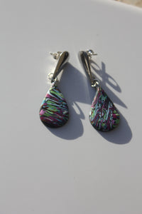 Small Kaleidoscopic Teardrop Earrings