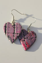 Load image into Gallery viewer, Purple Heart Earrings
