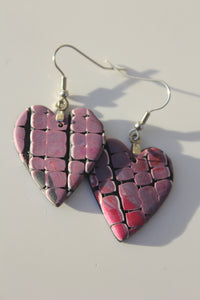 Purple Heart Earrings