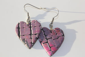 Purple Heart Earrings