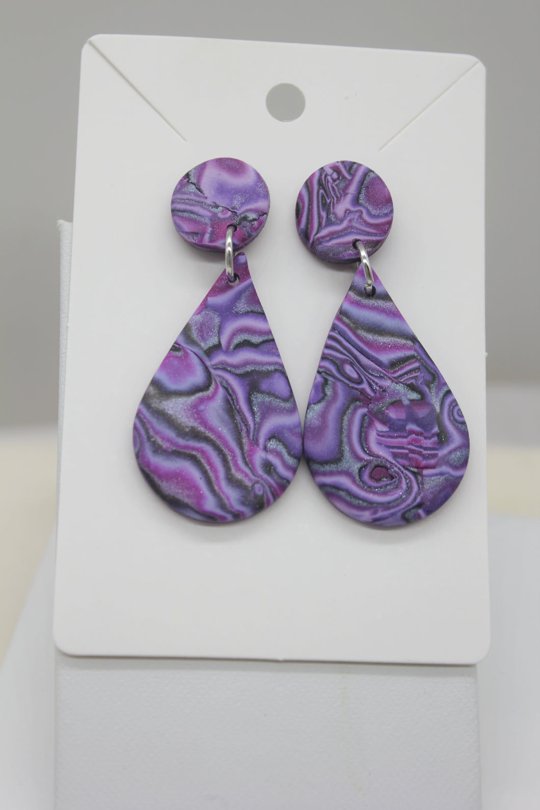 Swirled Purple Kaleidoscopic Earrings