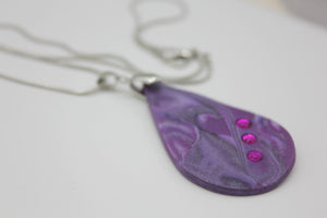 Swirled Purple Kaleidoscopic Necklace