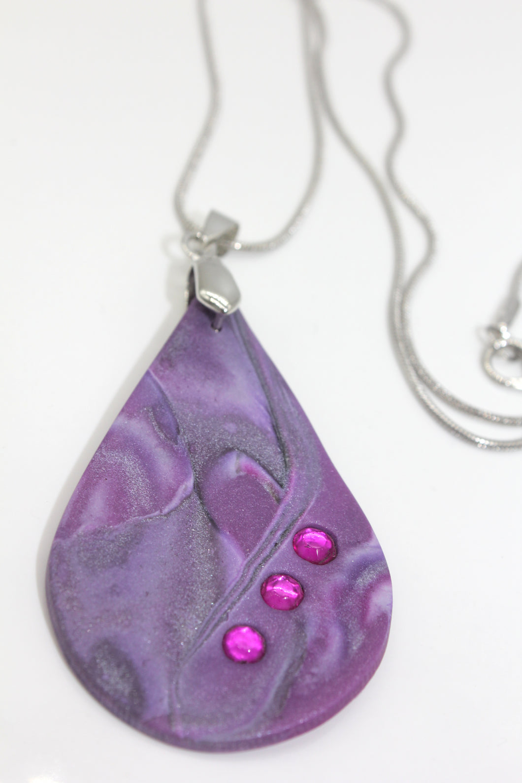 Swirled Purple Kaleidoscopic Necklace