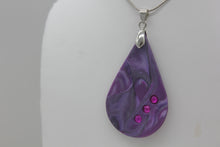 Load image into Gallery viewer, Swirled Purple Kaleidoscopic Necklace
