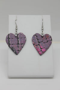 Purple Heart Earrings