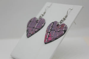 Purple Heart Earrings